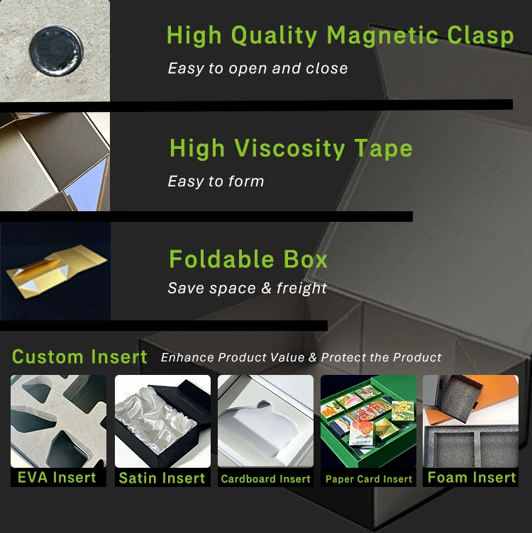 product factory customization luxury logo size ribbon gold stamping magnetic gift rigid packaging box gift clothes paper rope black box-7