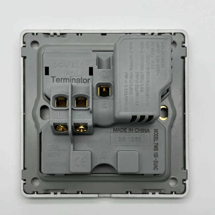 VNX High Quality UK Standard 45A Cooker Wall Switch for Kitchen and Air Conditioning Wall on off Switch with LED Indicator