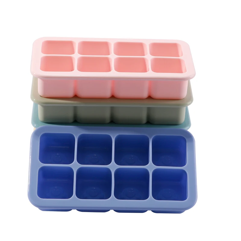 Ever Soul LFGB Approved BPA Free Soft Silicone Rectangular Food Freezer Tray Baby Feeding Dining Essential