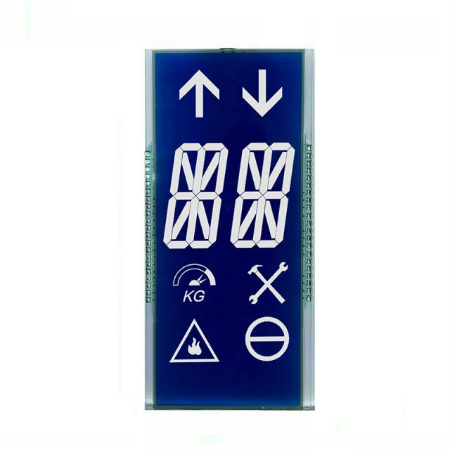 High quality customized elevator LCD display with black background and white characters elevator control panel LCD display