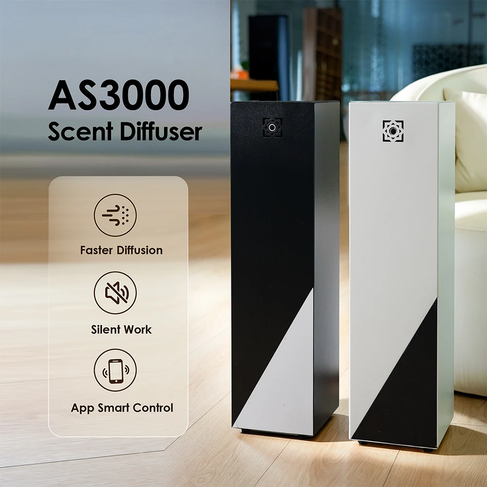 CNUS AS3000 Large Capacity 1000ml Hotel Lobby Waterless Smart App Control Floor Standing Aroma Machine Custom Logo