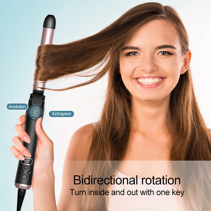 3-in-1 Auto Rotating Hair Styling Hot Tools LCD Display Automatic Curling  Iron PTC Interchangeable Curling Wand Adjustable