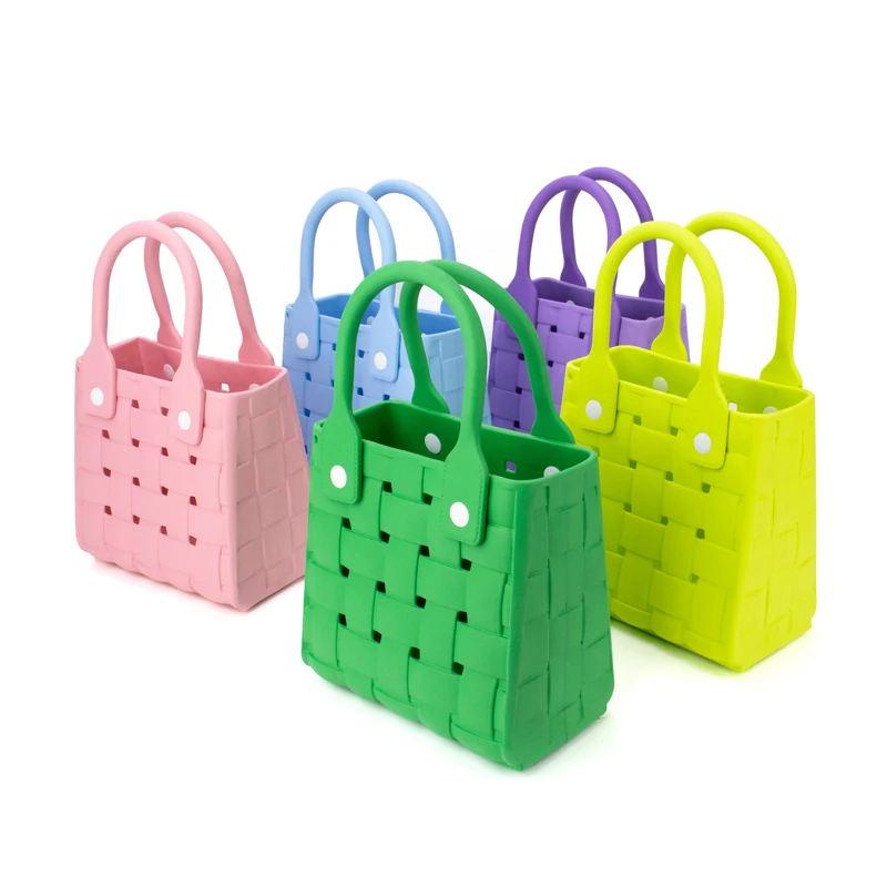 Custom Summer Rubber Wholesale Beach Bogg Tote Waterproof Eva Silicone Summer Rubber Handbags