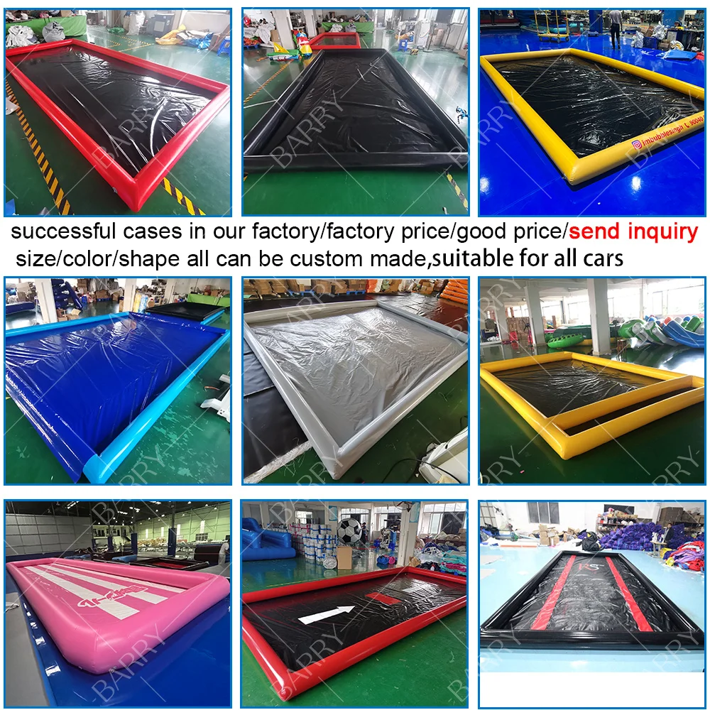Commercial Machine Customized Water Containment Mat Pvc Portable Inflatable Car Wash Mats