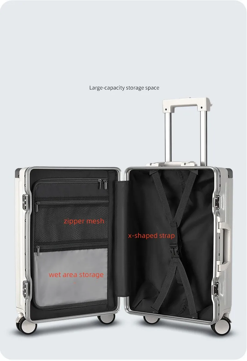 Luggage Suitcase Piece Set Carry On Pc Spinner Trolley With Pocket ...