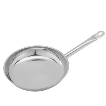 DaoSheng Stainless Steel Sanding Frying Pan Stovefrying Pan with Steel Tube Handle