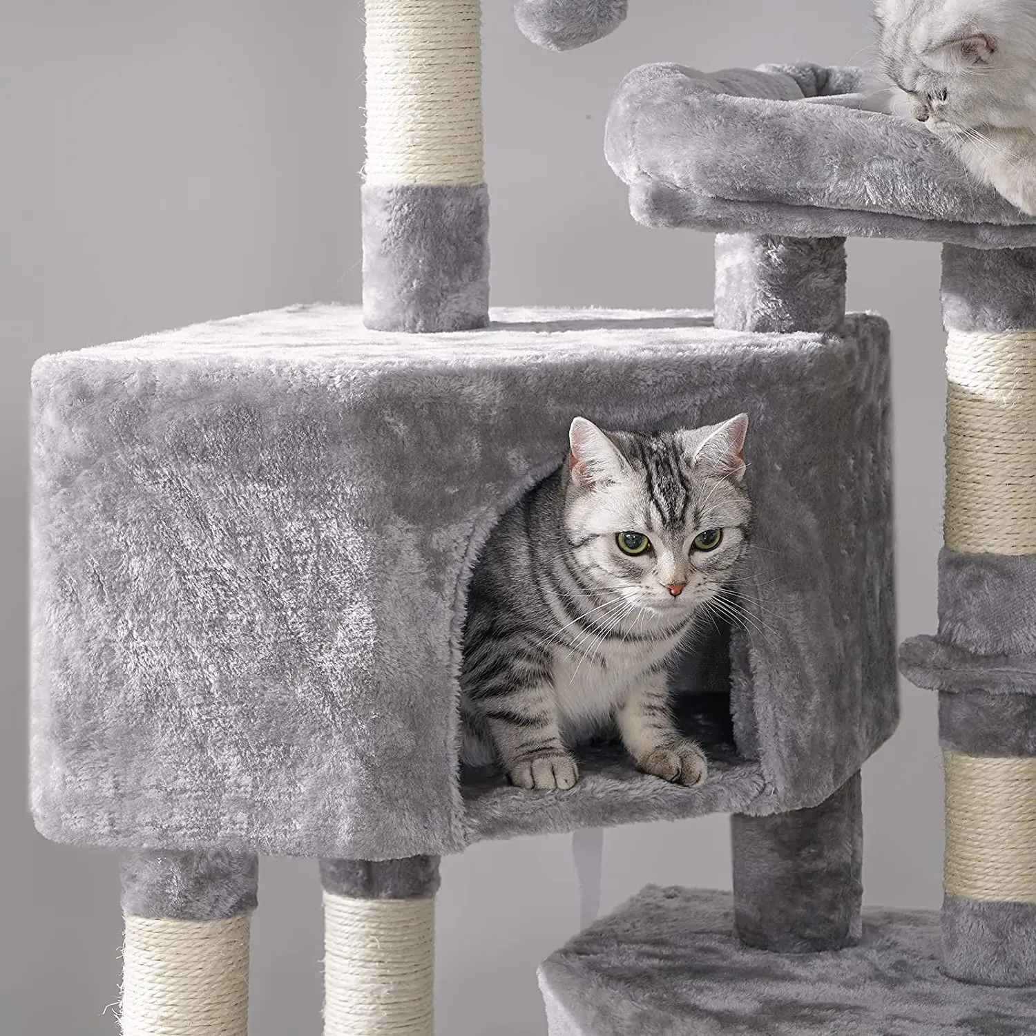 Multilevel Cat Tree For Indoor Cats Large Tower Cat Condo With Sisal
