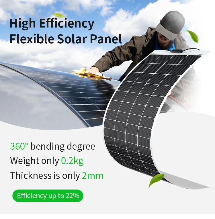 XC Solar  Folding Flexible Solar Panel 100w 120w 150w 180w 200w 250w 300w 400w Thin Film Flexible Roofing Solar Panel factory