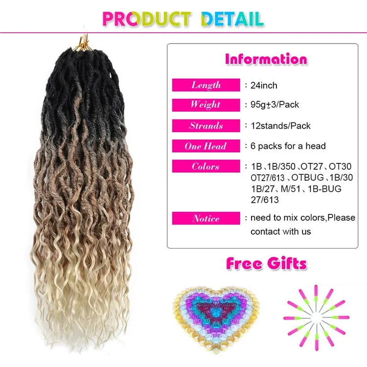 Goddess Faux Locs Crochet Hair 12 Inch 6 Packs Straight Goddess Locs with  Curly Ends Synthetic Crochet Hair Braids for Black Women(1B#) 12 Inch (Pack  of 6) 1B