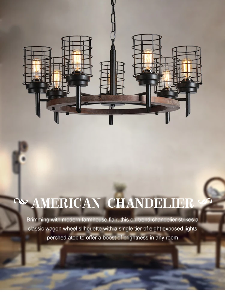 Vintage Metal Industrial Loft Round Home Farmhouse Lighting Classic Wrought Iron Chandelier Buy Chandelier Classic Chandelier Restaurant Chandelier Product On Alibaba Com