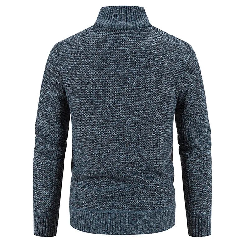 Men's Knitwear Coat Stand Collar Patchwork Padded Jacket_voghion.com
