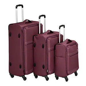 Manufacture Oem fabric wide handle suitcase Vintage Travel Luggage Bags 3 Pcs in 1 Set Trolley Case Eva leather Suitcase  valise