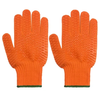 high quality thicken Cold Protection and Great Grip Honeycomb Criss-cross Pattern PVC coating Safety Work Gloves