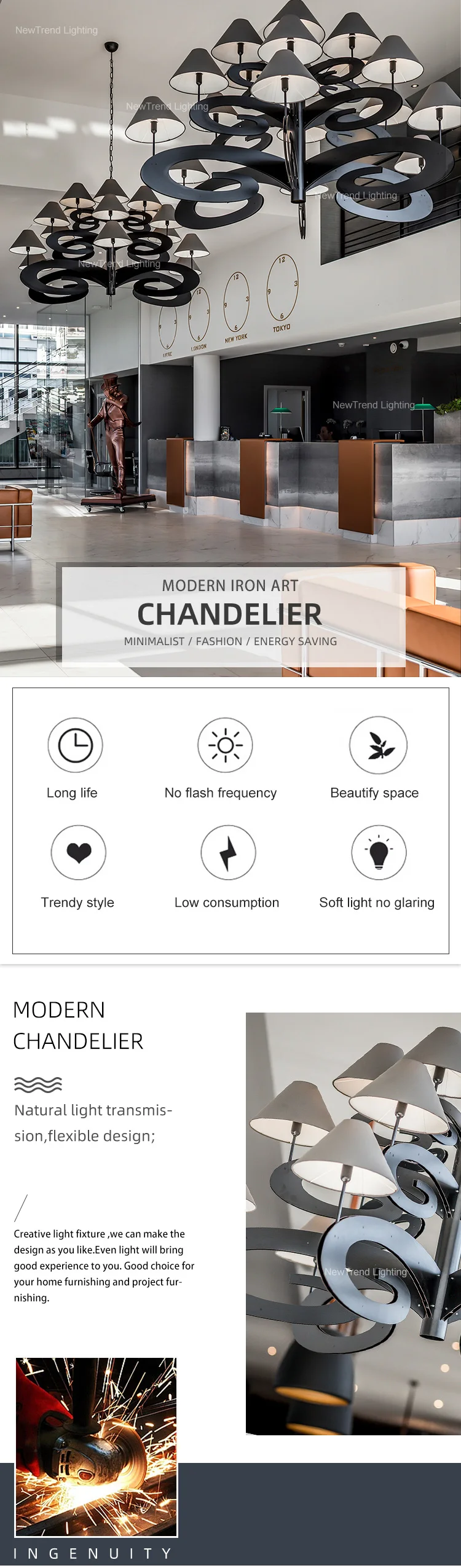 cpl 174 elegant design indoor decoration living room dining room villa fabric metal led modern chandelier light -0