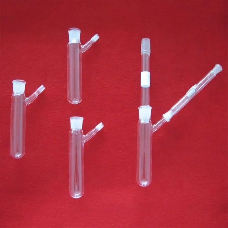 Round Bottom Grind Neck Customize clear Quartz  test Tube