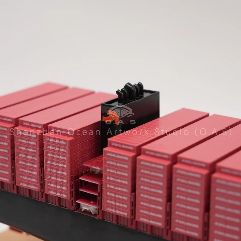 This container ship model is a highly simulation scale replica designed for major shipping lines. Fully customized with logo, ship name, color and livery to match your brand. Made with premium materials and exquisite craftsmanship, realistic hull, deck and container details. Ideal as office ornament, business gift, exhibition display and corporate souvenir. Stable quality, supports small batch customization, perfect for shipping, logistics and freight forwarding enterprises.Amber@vesselmodel.com Tel: +86 18038048785