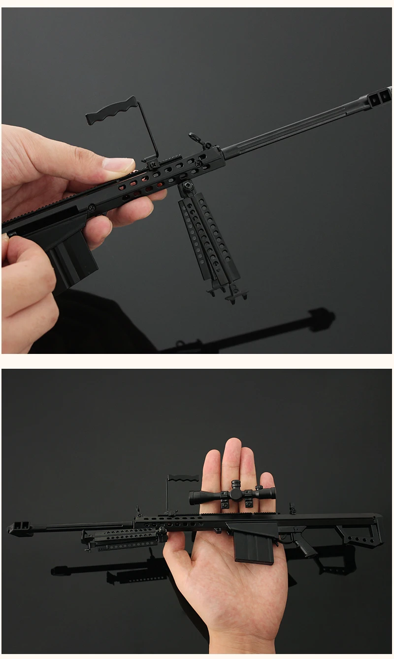Metal Toy Gun Model Pistola Emulational Barrett Weapons Mini Miniature