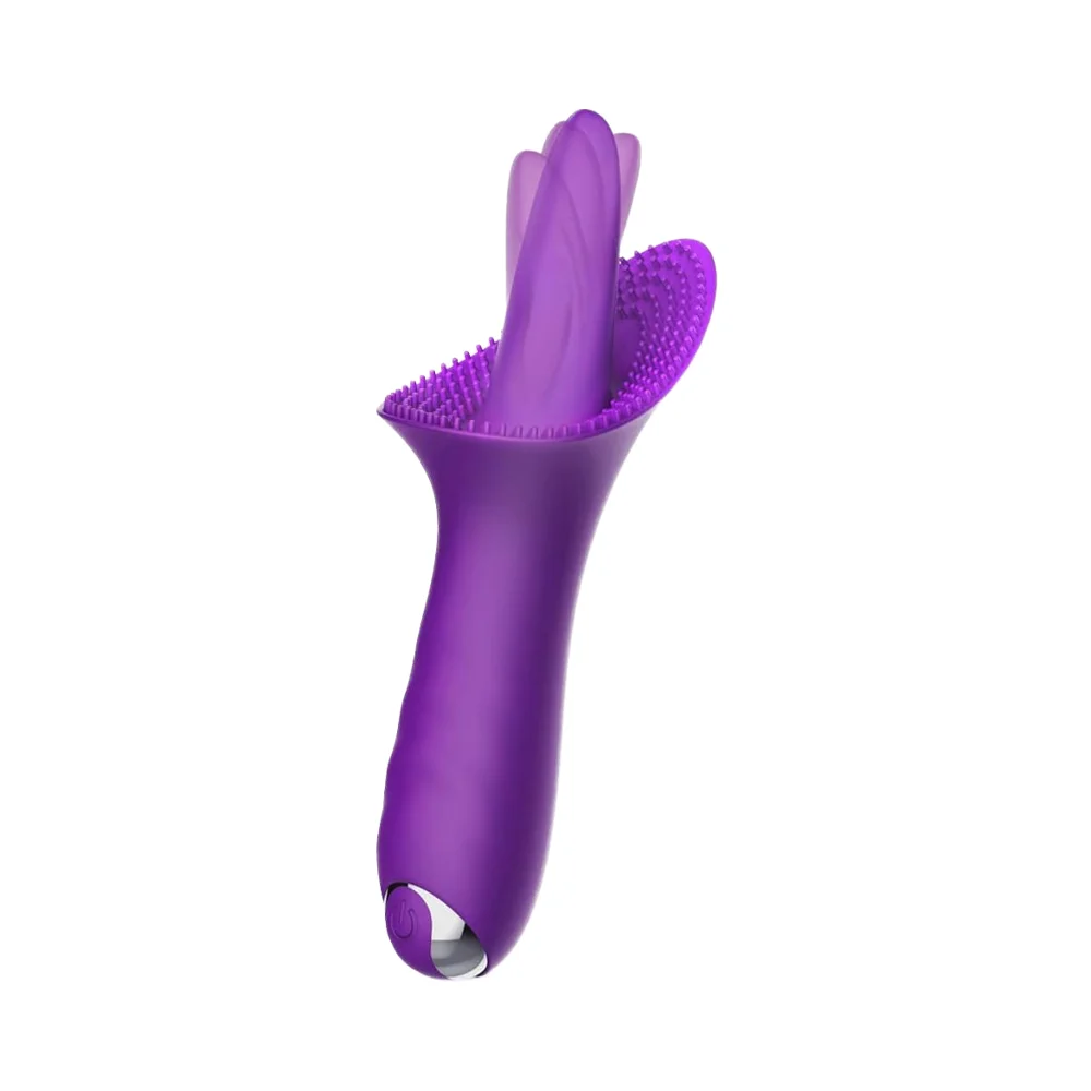 10-Frequency Silicone Tongue Vibrator with Clit Sucking Massage Vibration Girl USB Rechargeable Suction Stick Sex Toys for Women