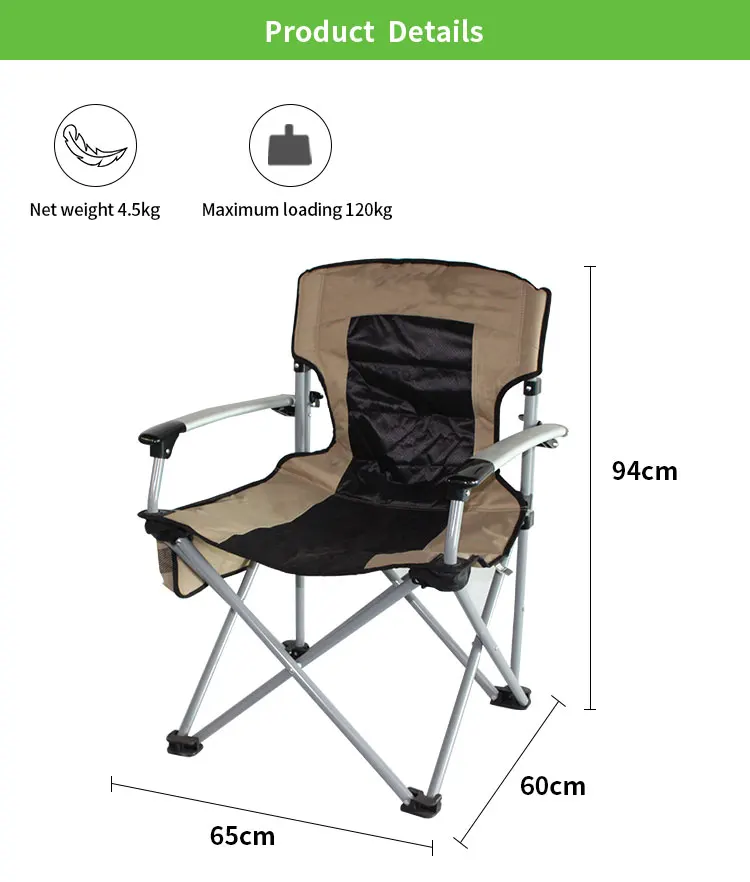 Heavy Duty Chairs Outdoor Foldable Lightweight Quad Gravity Fishing