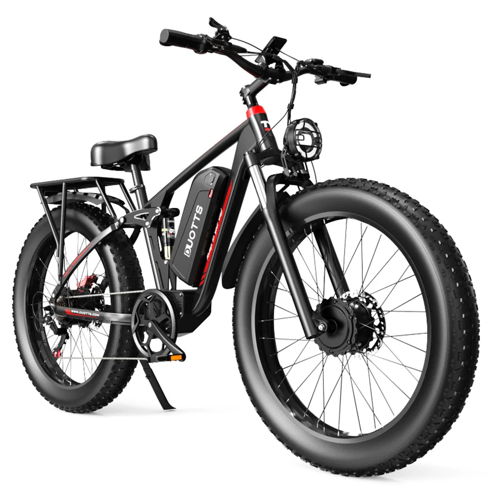 Duotts S26 1500W Ebike 120km elektrisches Fat Tire Bike 26*4.0 Snow Bike 26 Zoll Dual Motor MTB Mountainbike Voll federung Bicyc
