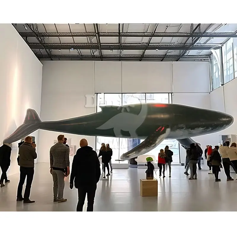 Free Customized Large Inflatable Cartoon Whale Advertising Model Hanging Whale Sea Creature for Exhibition