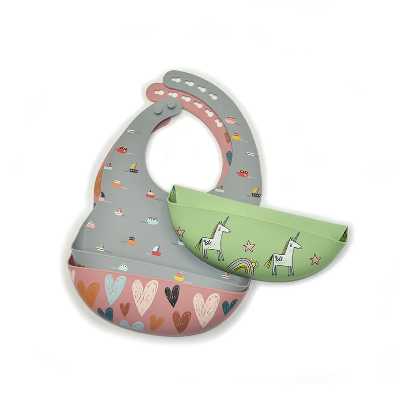 BPA бесплатно водонепроницаемый силиконовый детский нагрудник с пищевым ловцом детские силиконовые нагрудники для кормления
