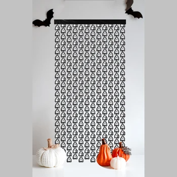 Halloween Festive Ghost Door Curtain Promotional Party Supplies for Halloween Celebration Wall Decorative Background