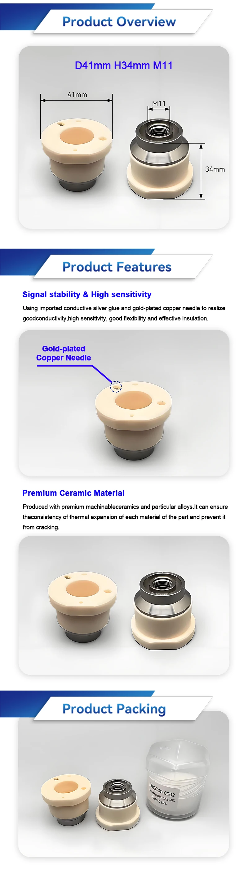Fiber Laser Ceramic Ring M11*0.75 BOCHU BOCI Nozzle Holder Laser Equipment Parts
