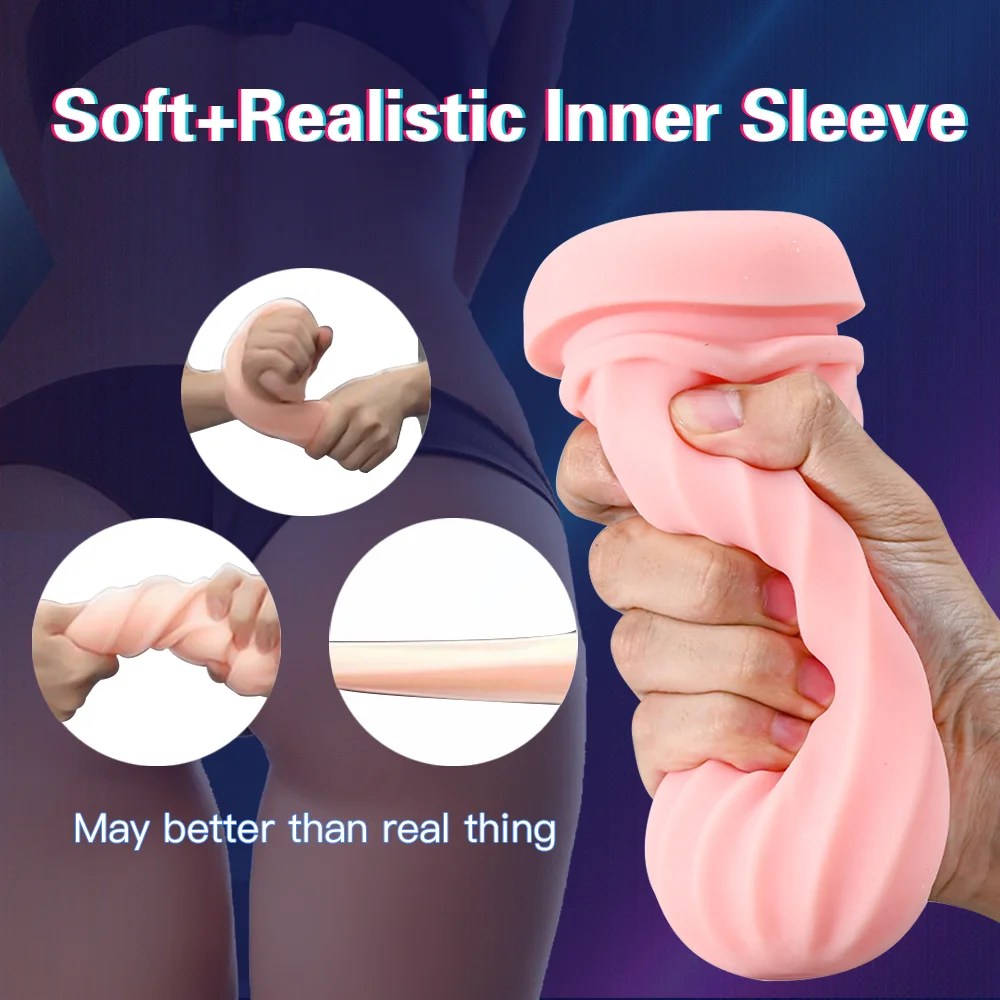 Moaning Automatic Vibrating Male Masturbator Cup Real Vagina Pocket Pussy Penis Stroker Oral Sex Machine Toys for Man Adults 18+