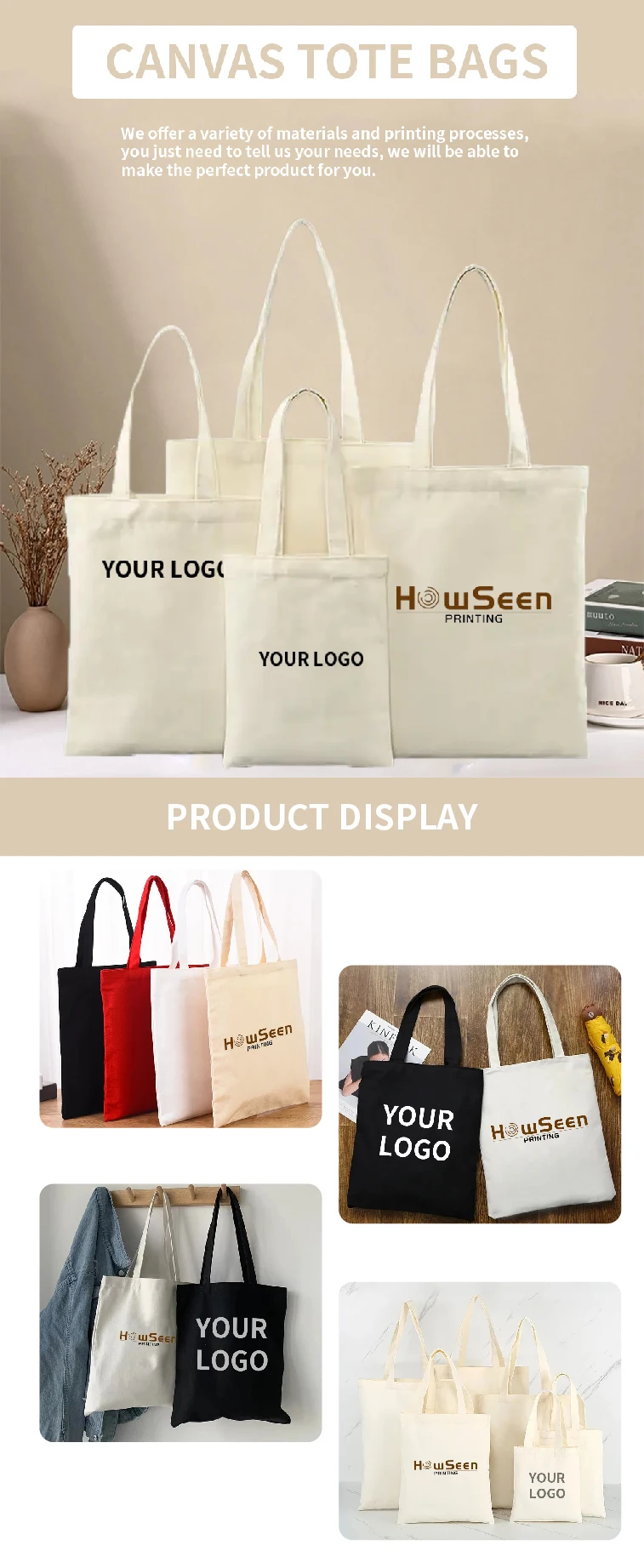 Wholesale Custom Print Logo Cheap Reusable Shopping Bags Plain White ...