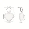 colorful Transparent acrylic heart-shaped keychain
