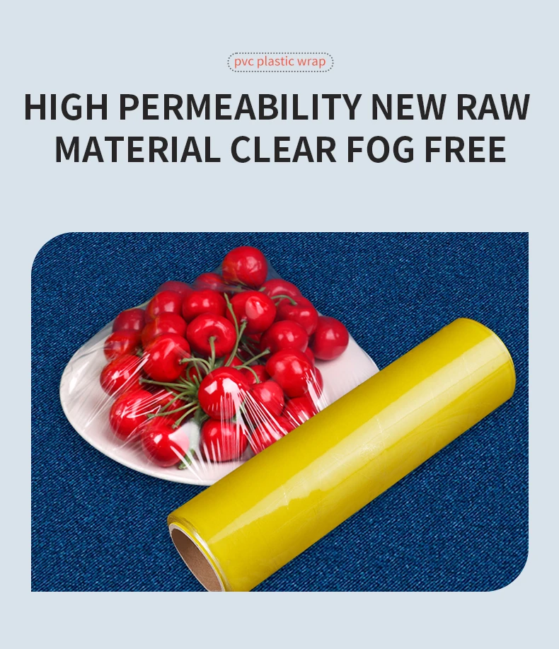 Customized Size Pvc Cling Wrap Film Roll/stretch Film/food Grade Film