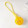 Yellow drawstring with bell, approximately 98g, 40cm
