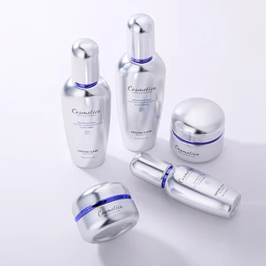 Silver Full Electroplating 120ml High-End Cosmetic Glass Bottle for Skin Care Lotion or Essence 50g Packaging