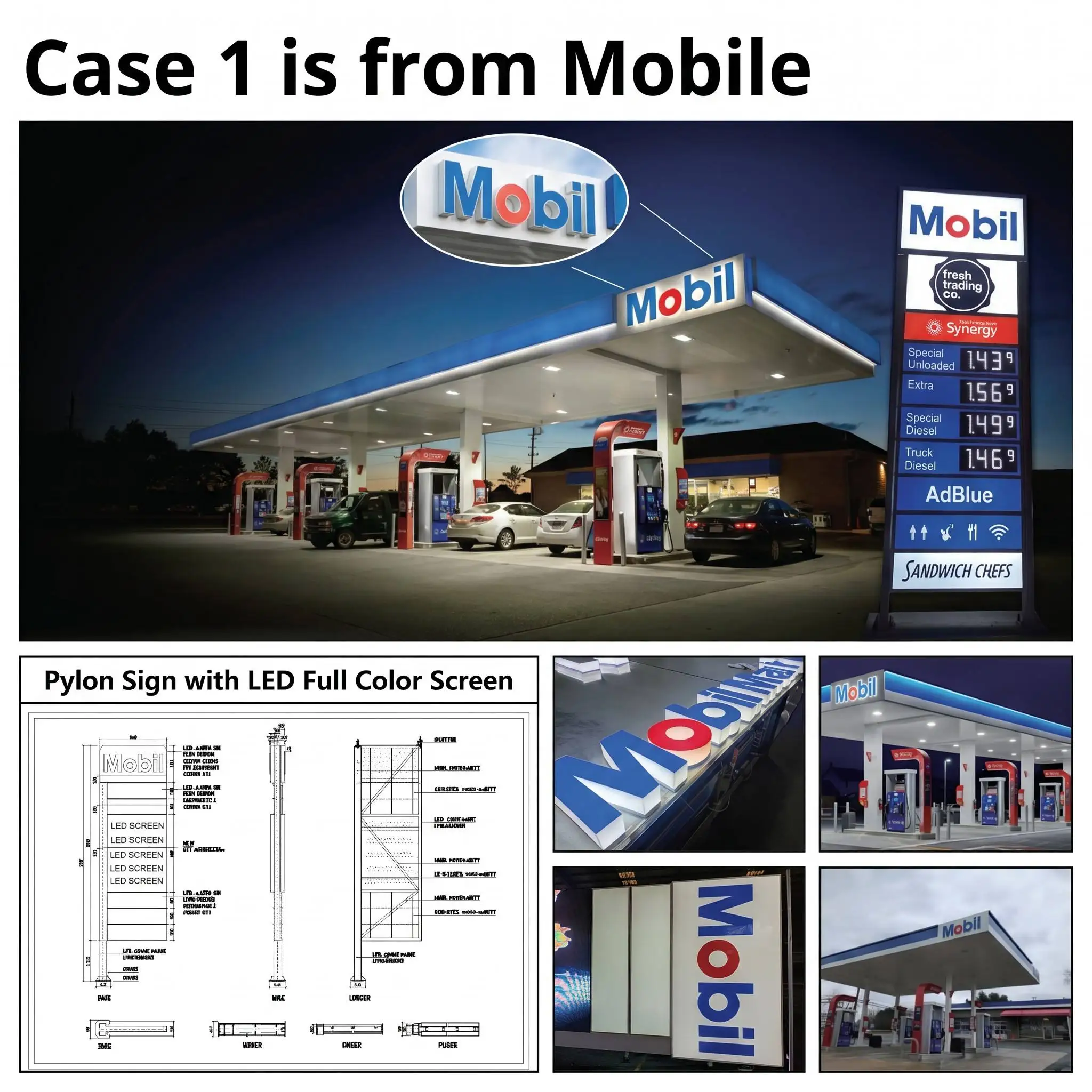 Mobil 1 電飾看板　ライトサイン ライト・照明 Mobil 1 電飾看板 ライトサイン