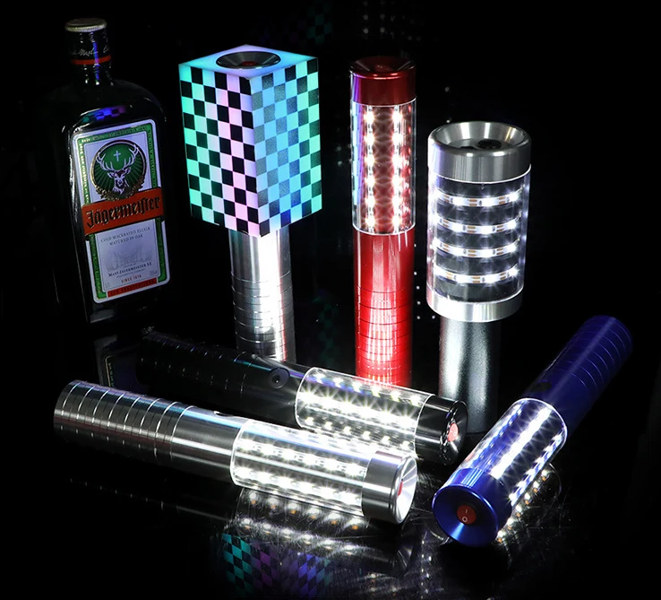 Aluminum Alloy Rechargeable Champagne Bottle Service Led Strobe Baton