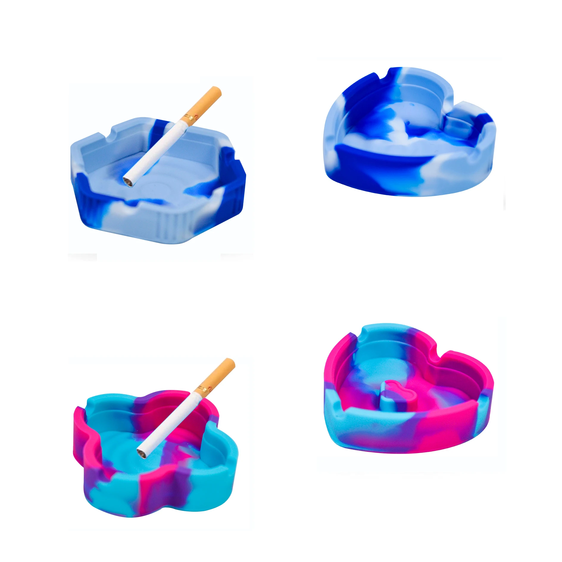 Лидер продаж оптовая продажа индивидуальный логотип креативная Современная силиконовая пепельница для сигар аксессуары курения