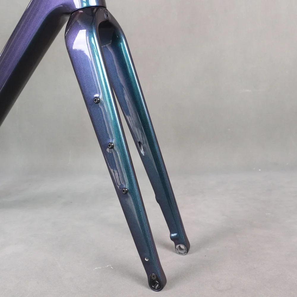 Bingkai sepeda kerikil GR048 Chameleon 1004 cat hitam, rem cakram kabel  Internal tersedia ukuran XS/S/M/L/XL