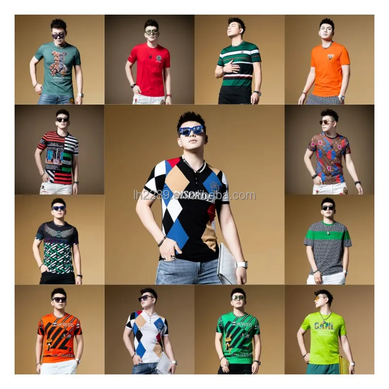 High quality 95 cotton 5 Spandex Sport Men's T-shirts Wholesale Casual vintage Plain Running Gym high-end men's T-shirts