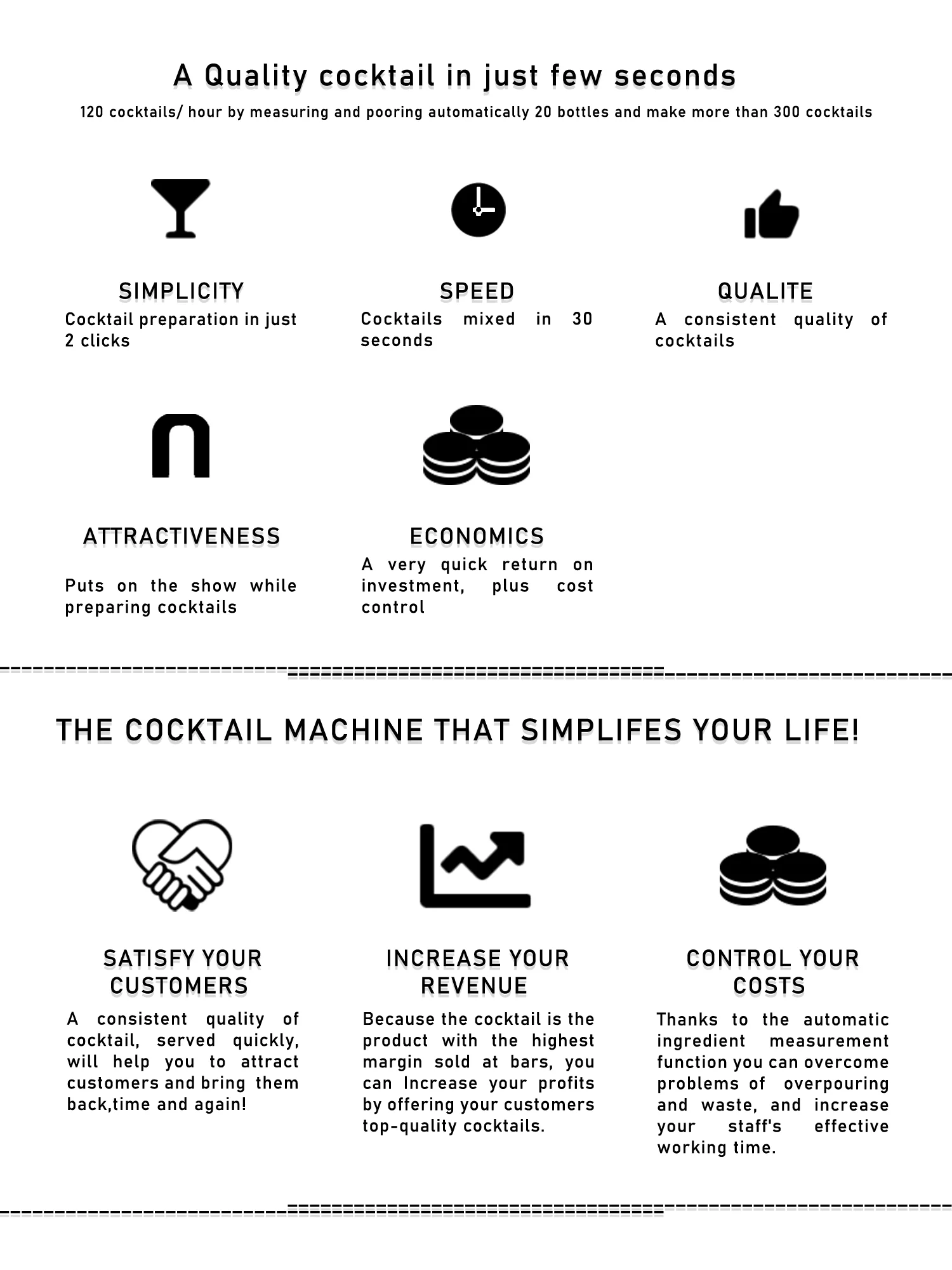 8 Ways Automatic Integrated Cocktail Machine For Cocktail And Mocktail