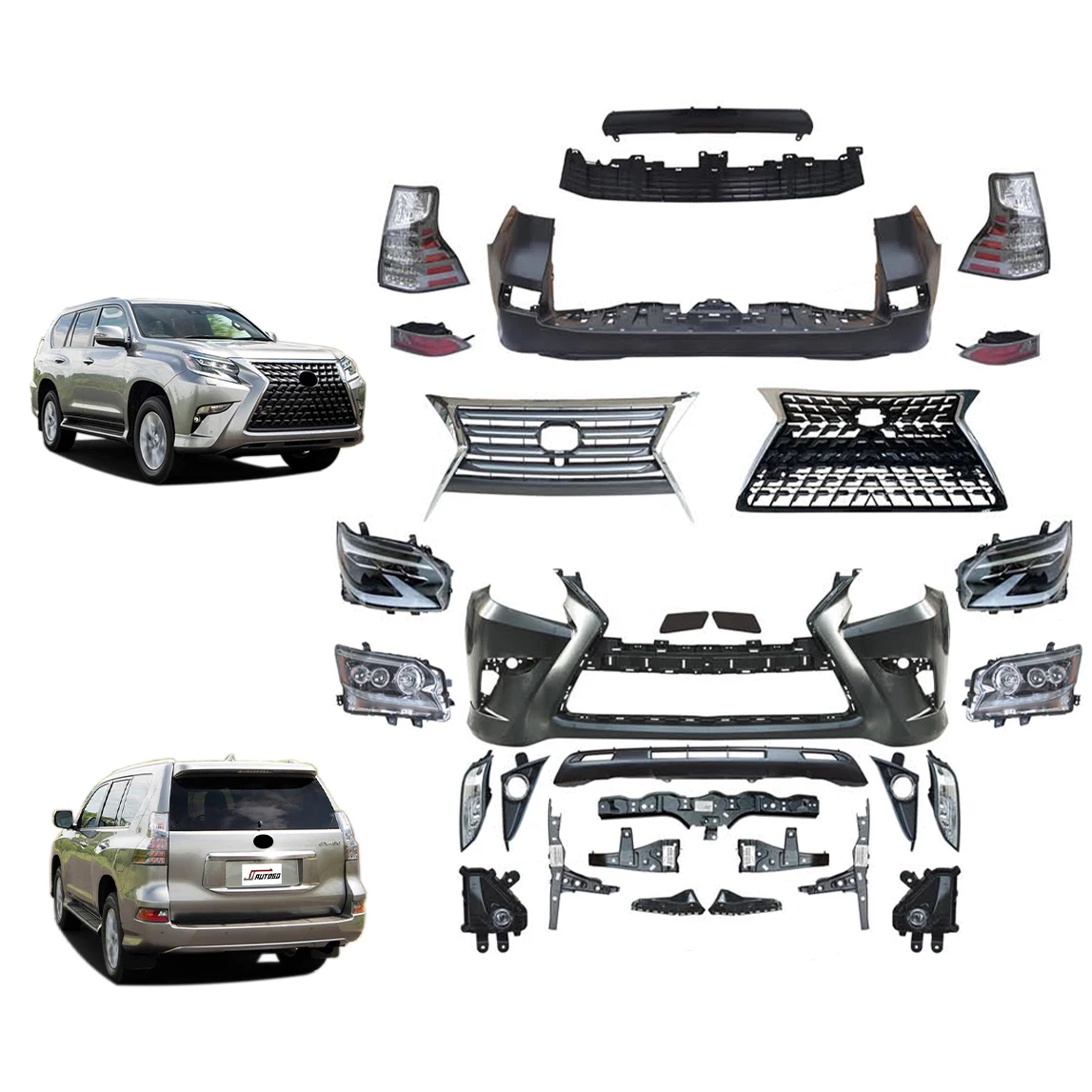 Juego De 2 Guardabarros Interiores Delanteros Para Lexus GX460 2010-2013, Lado Conductor Y Pasajero
