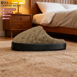 Customizable Fur Ladies Indoor for Slippers Anti-Slip Sole Comfortable Warm Fluffy Thick Sole Faux Fur Lining Custom Logo