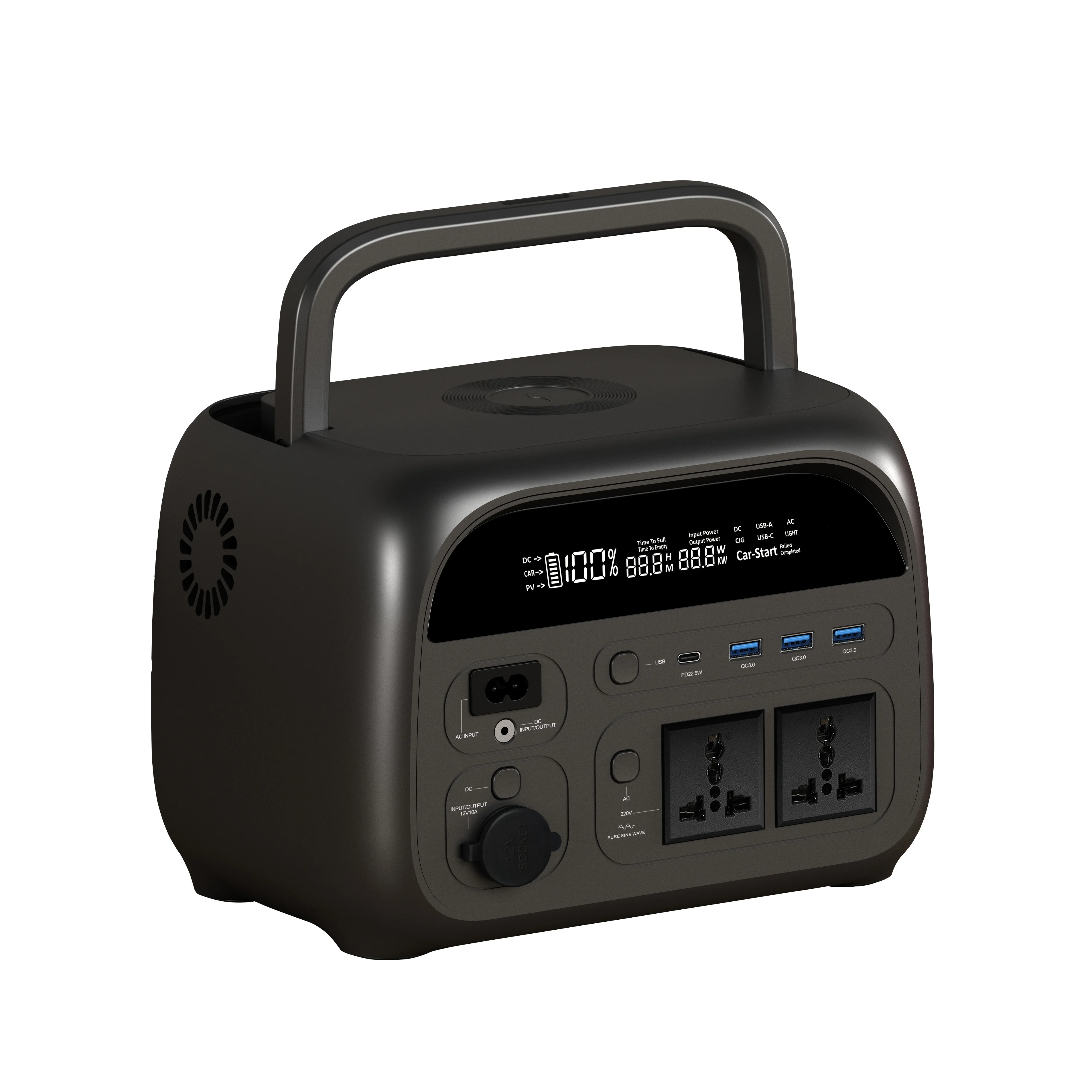 Max 600w Output Power Portable Power Station 300w Uninterruptible 220v Solar Power Generator