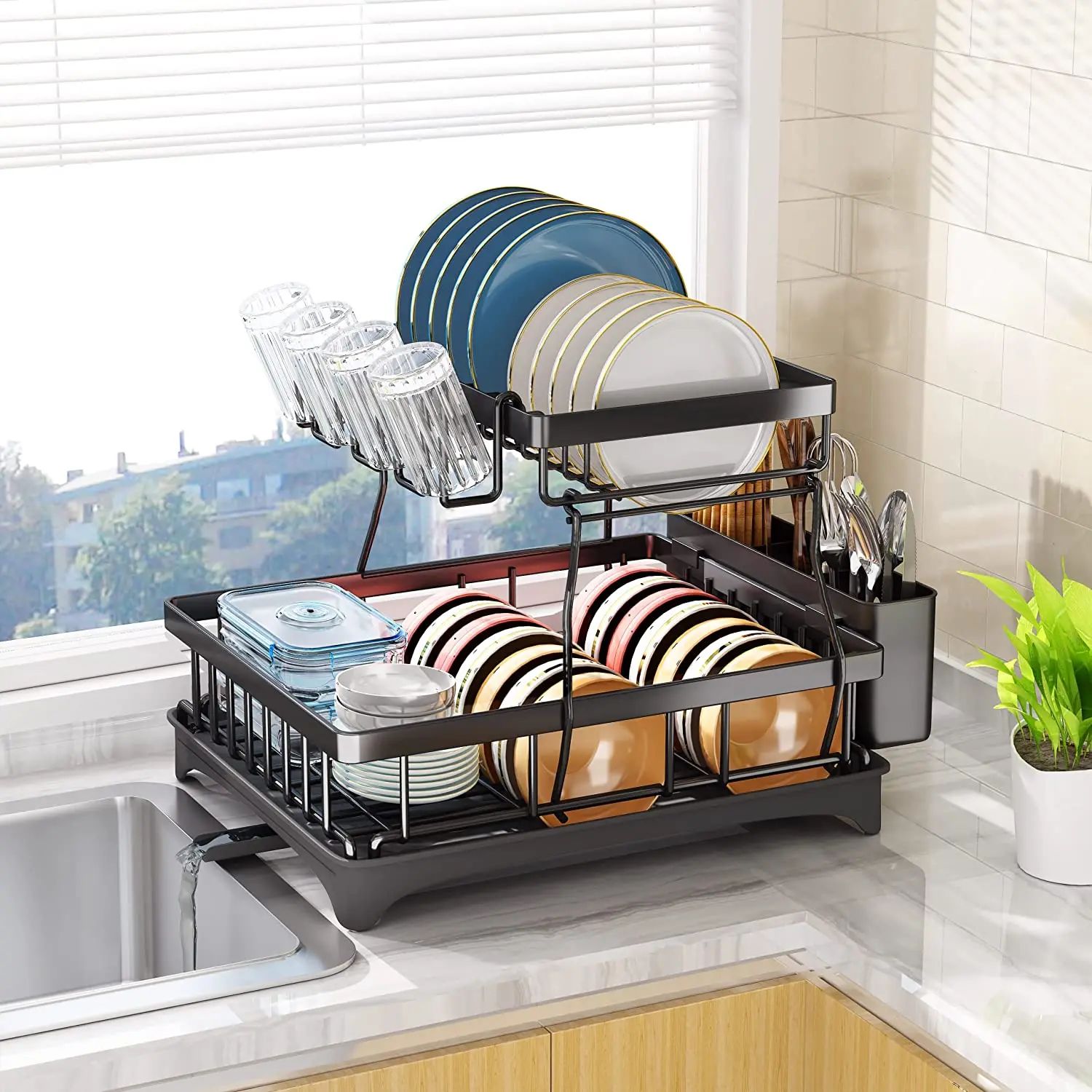  ORZ Dish Drying Rack, Dish Racks for Kitchen Counter