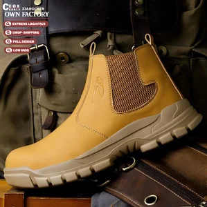 Quality CEOX Construction Safety Boots Breathable WorkSafe Anti-Smashing Anti-Puncture Summer Autumn Factory Genuine Leather