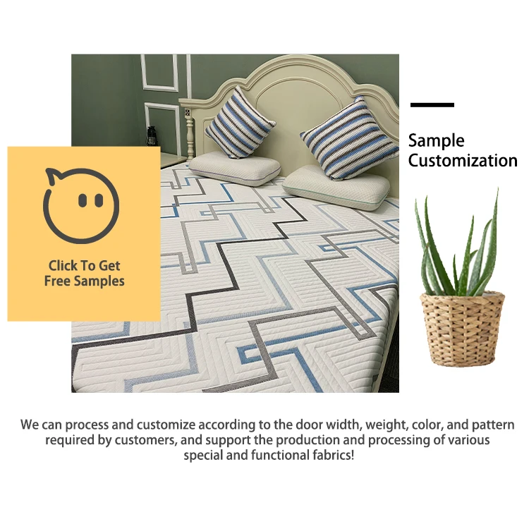 2023 New Style Factory Directly Knitted Jacquard Mattress Fabric With Spandex