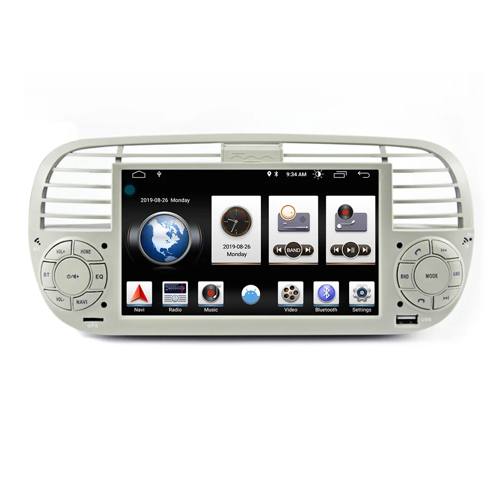 Wireless Carplay Car Radio Multimedia Player For FIAT 500 Android 11 6+128G  IPS Screen Autoradio Audio WIFI DSP 4G Lte RDS BT