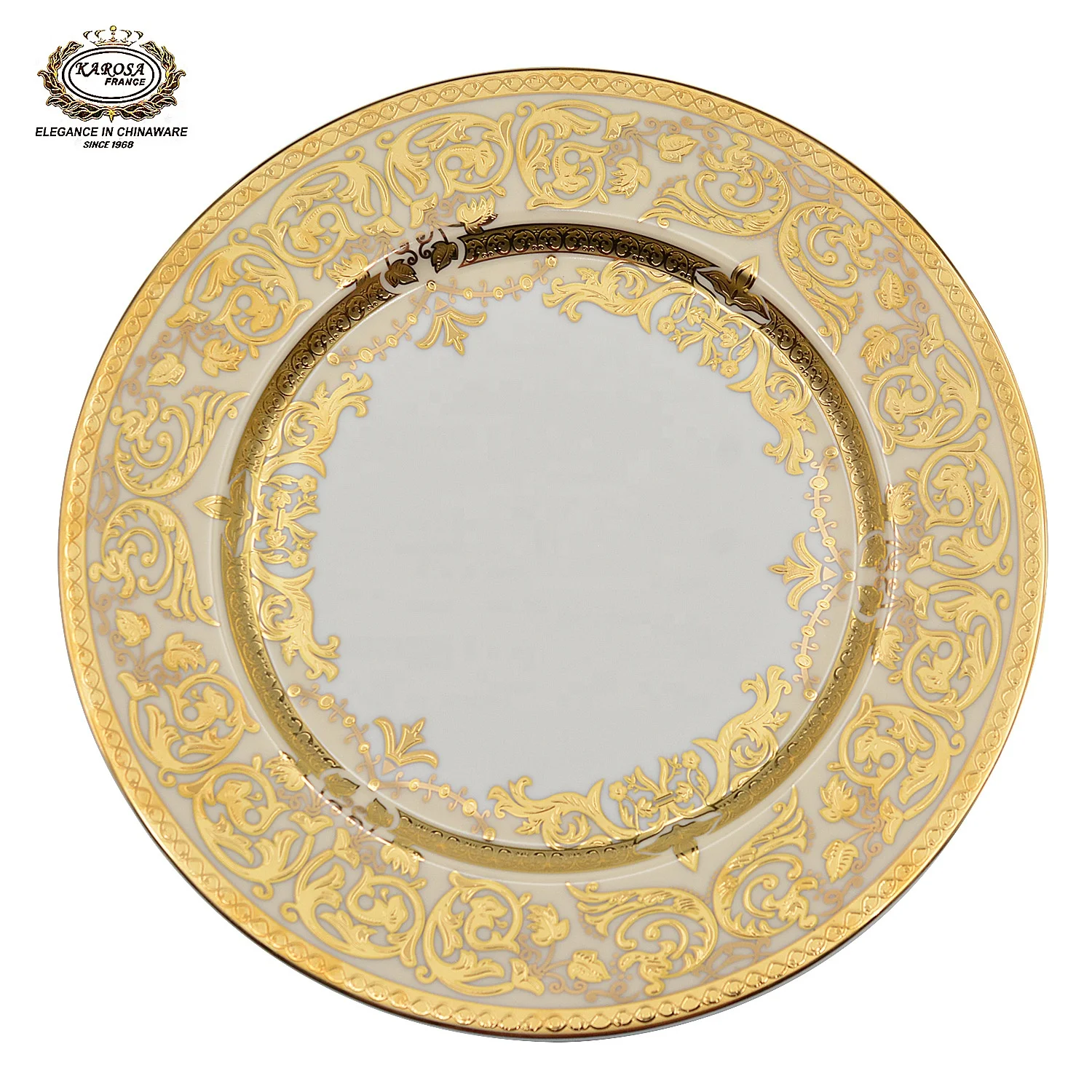 ALDA High Quality Porcelain Luxury Gold Dinner Set 33 Pcs Crockery