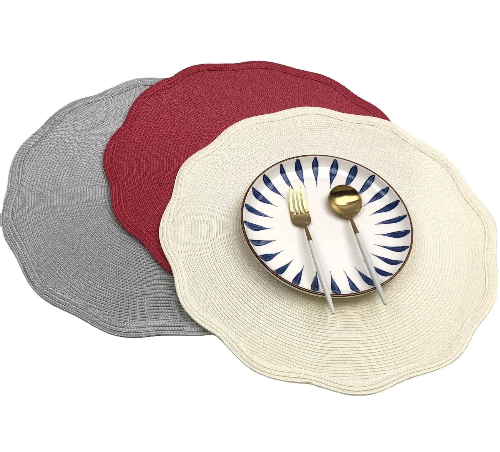 16" Polypropylene Woven Scalloped Wedding Placemat Buy Scalloped