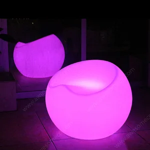 Led Lighting Multi Color Remote Control LED Modern Apple Light Chair Set Commercial Bar Furniture